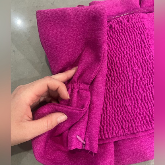 Glam Fuchsia Ruched Top - Picture 3 of 4